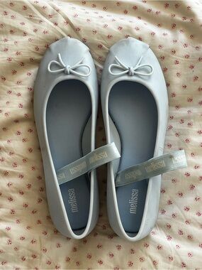 Melissa Women's Light Blue Ballet Jelly Flats